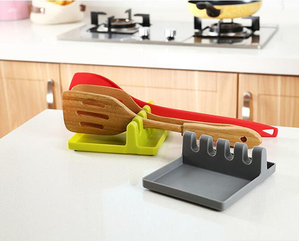 Kitchen Cooking Tools Kitchen Silicone Spoon Rest Utensil Spatula Holder Heat Resistant